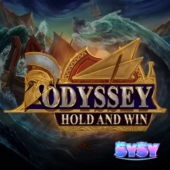 Interface do jogo Odyssey Hold and Win com temática de mitologia grega